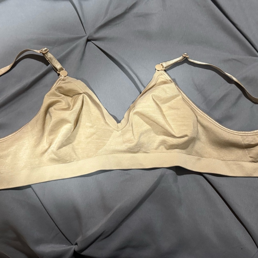 Hanes M Maternity Women's Cream Bralette